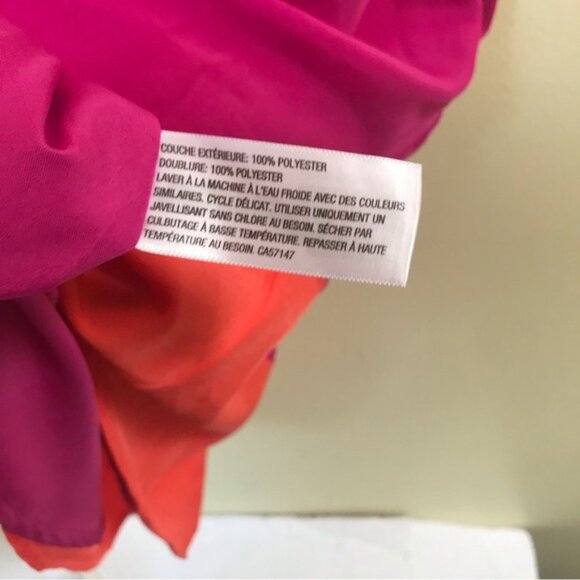 MERONA NEW Sleeveless A-Line Color Block Dress Dress Elastic Waist Crew Button L - Picture 11 of 16